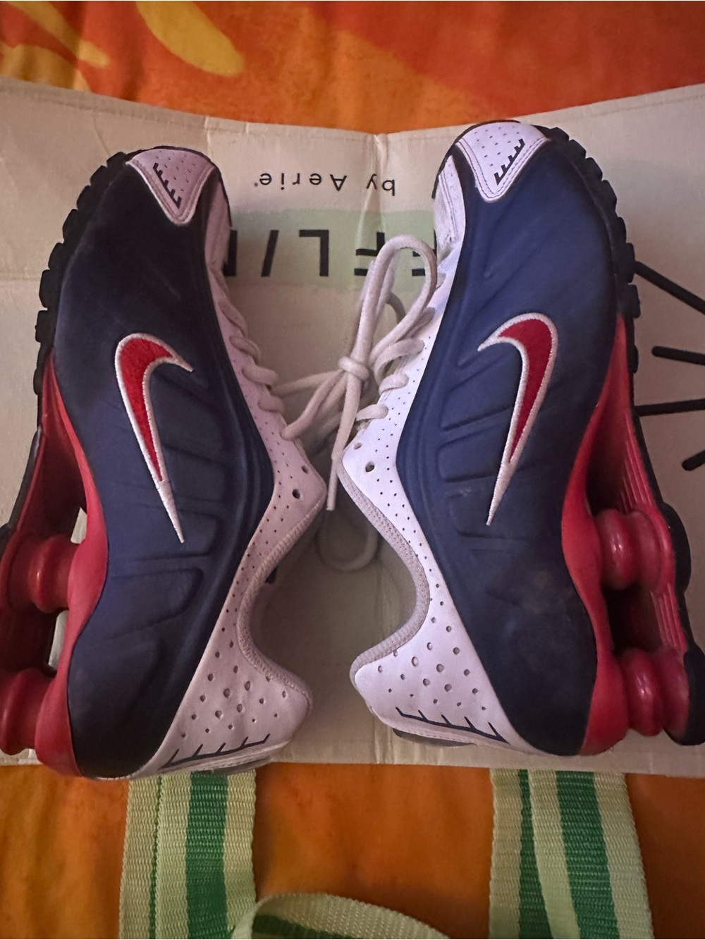 Nike Kids Navy, White & Red Roller-Style Sneakers